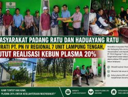 Masyarakat Padang Ratu dan Haduyang Ratu Surati PT.PN Unit IV, regional 7 Tuntut Realisasi Kebun Plasma 20%